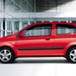 Red hyundai car with 3 Doors