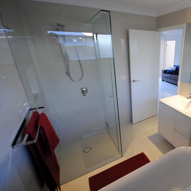 Glass shower enclosure