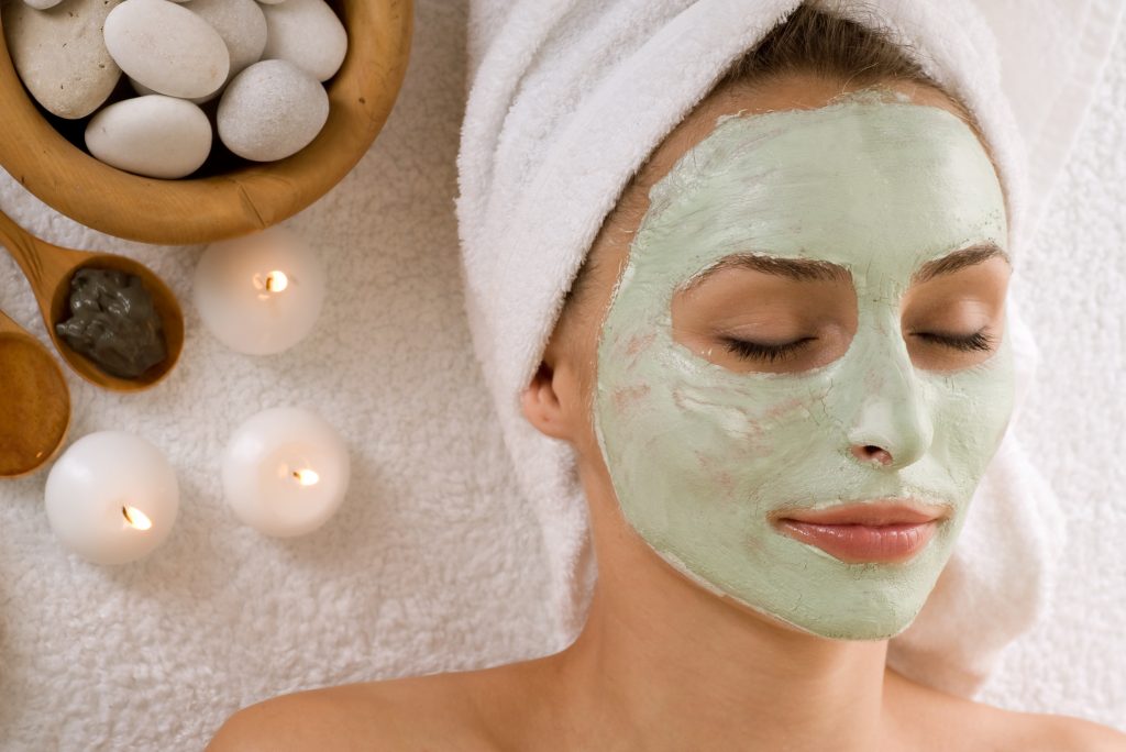 relaxing atmosphere with face masks on