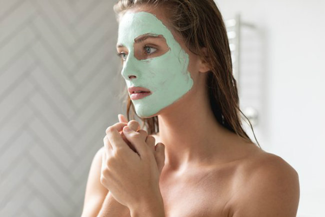 thoughtful women using face masks