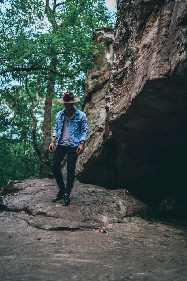 man with cowboy outfit