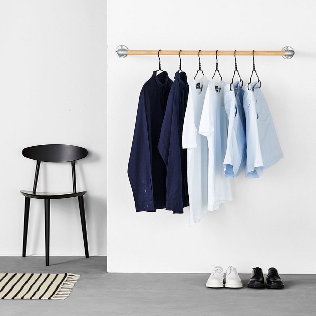 minimal scandinavian clothing rack