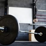 close up of Olympic barbell