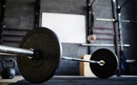 close up of Olympic barbell