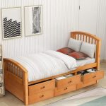 Wooden Bed with Storage for kids