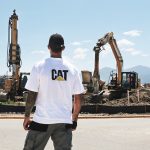 man wearing caterpillar workwear