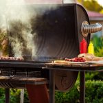 barbeque smoker used for cooking outdoors